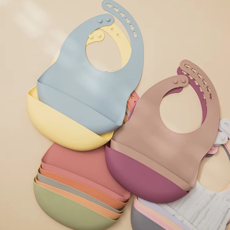 Silicone Baby Bibs - مرايل أطفال للطعام مصنوعة من السيليكون