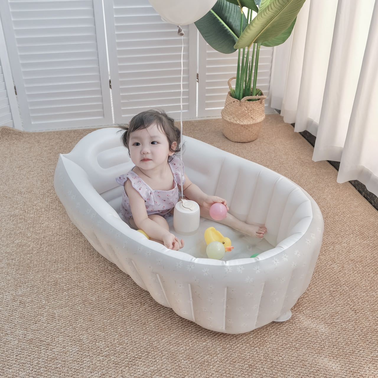 Baby Products For Newborn - 1 قطعة حوض استحمام قابل للنفخ