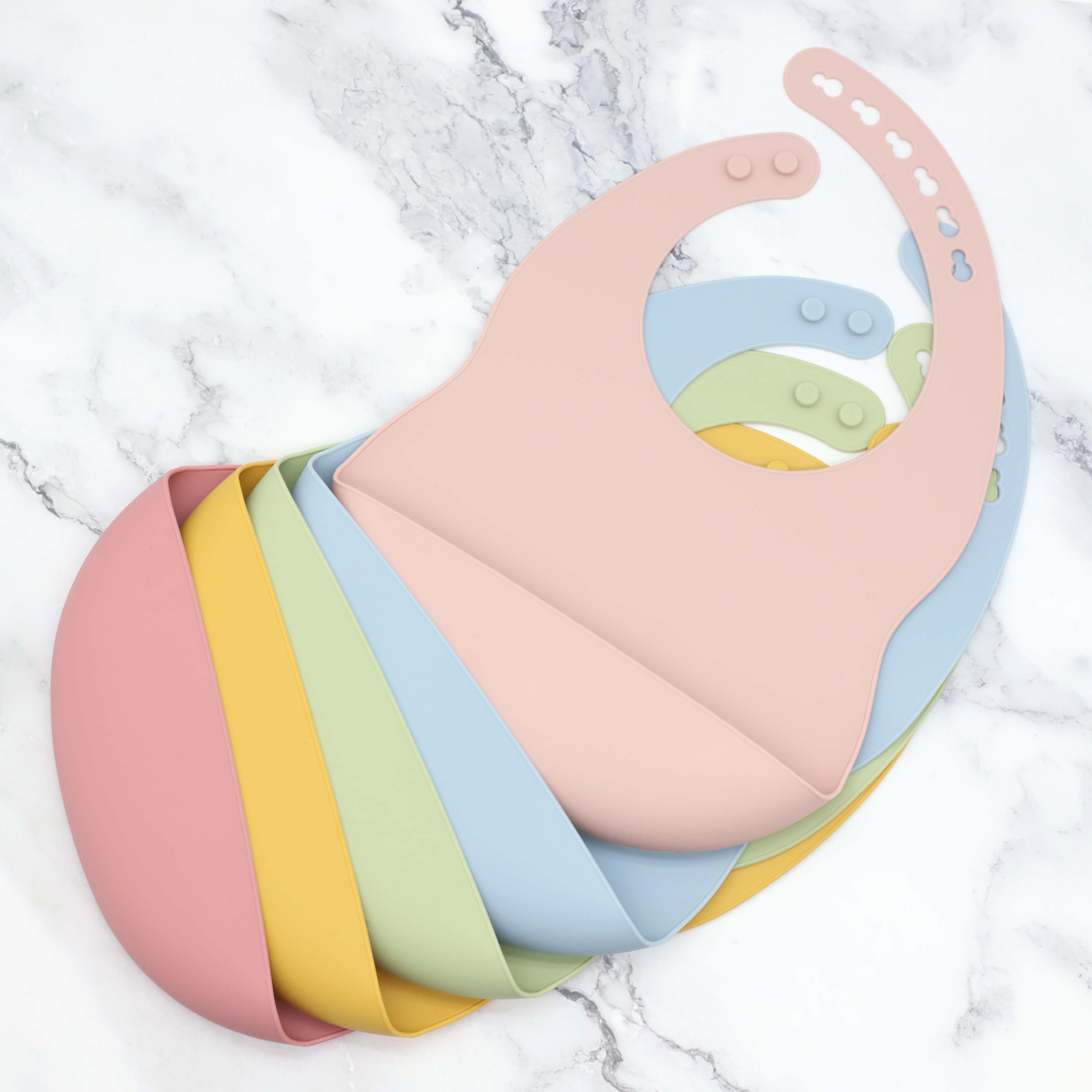 Silicone Baby Bibs - مريلة أطفال جديدة من السيليكون مع