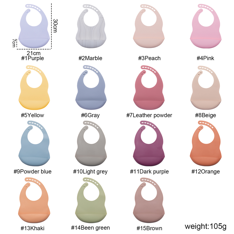 مريلة للأطفال من عمر 0 إلى 3 س - مراجعة Silicone Baby Bibs وسعره