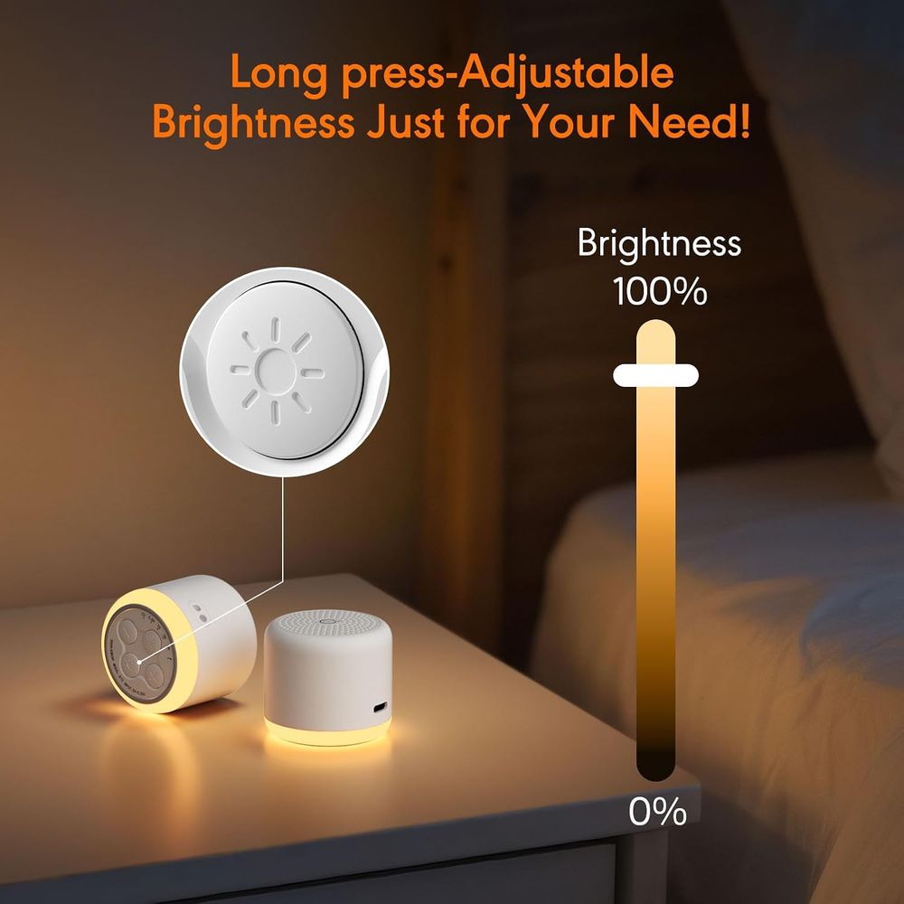 جهاز ضوضاء بيضاء مع إضاءة ليلي - مراجعة White Noise Machine Baby وسعره