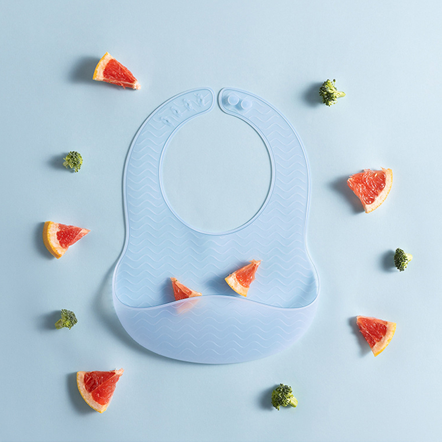 1 قطعة مريلة جيلي من السيليكون - مراجعة Silicone Baby Bibs وسعره