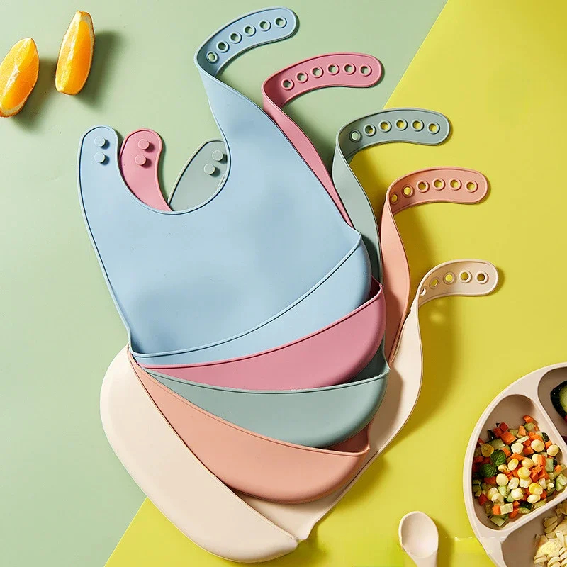 1/2 قطعة مريلة أطفال قابلة للت - مراجعة Silicone Baby Bibs وسعره