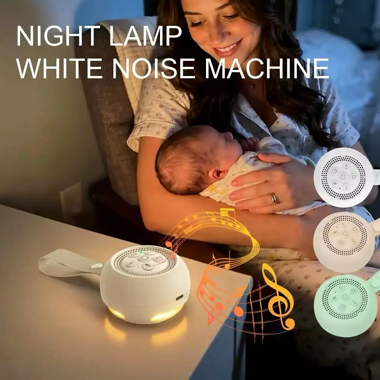 جهاز ضوضاء بيضاء مع ضوء ليلي د - مراجعة White Noise Machine Baby وسعره