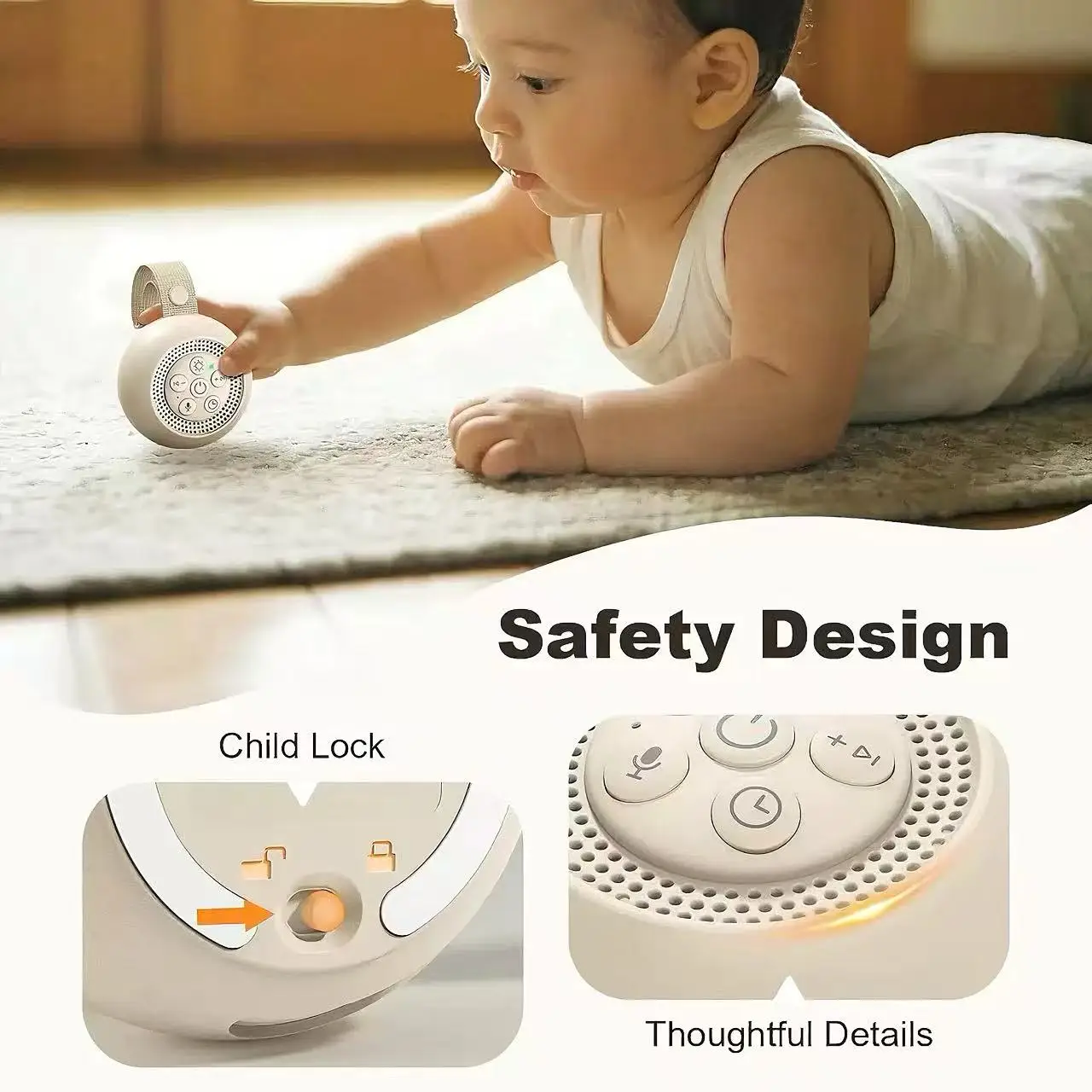 جهاز ضوضاء بيضاء مع ضوء ليلي د - مراجعة White Noise Machine Baby وسعره