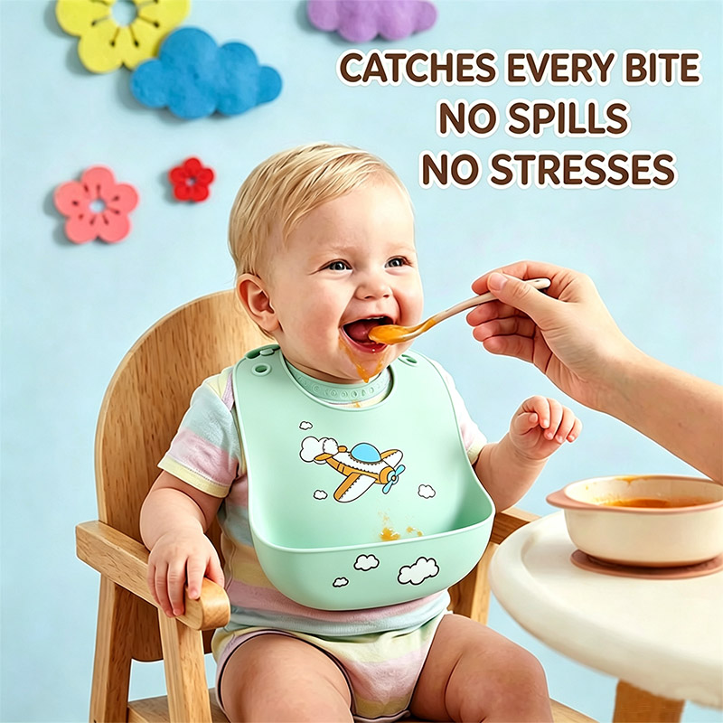 مريلة تغذية للأطفال من السيليك - مراجعة Silicone Baby Bibs وسعره